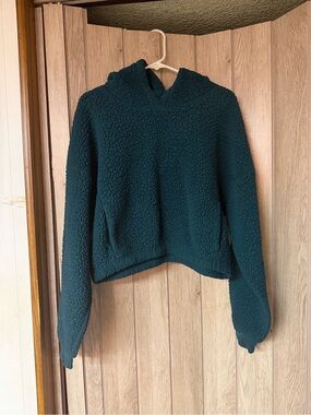 Gilly Hicks Teal Hooded Sherpa Pullover